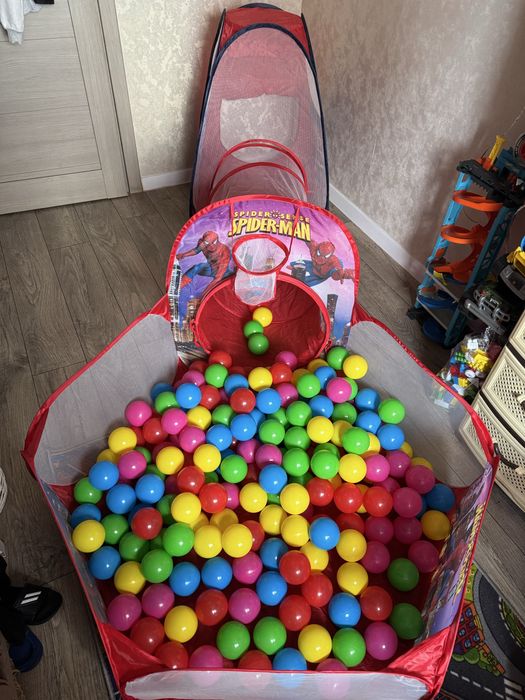 Детская игровая палатка манеж с тоннелем человек-паук ігровий намет