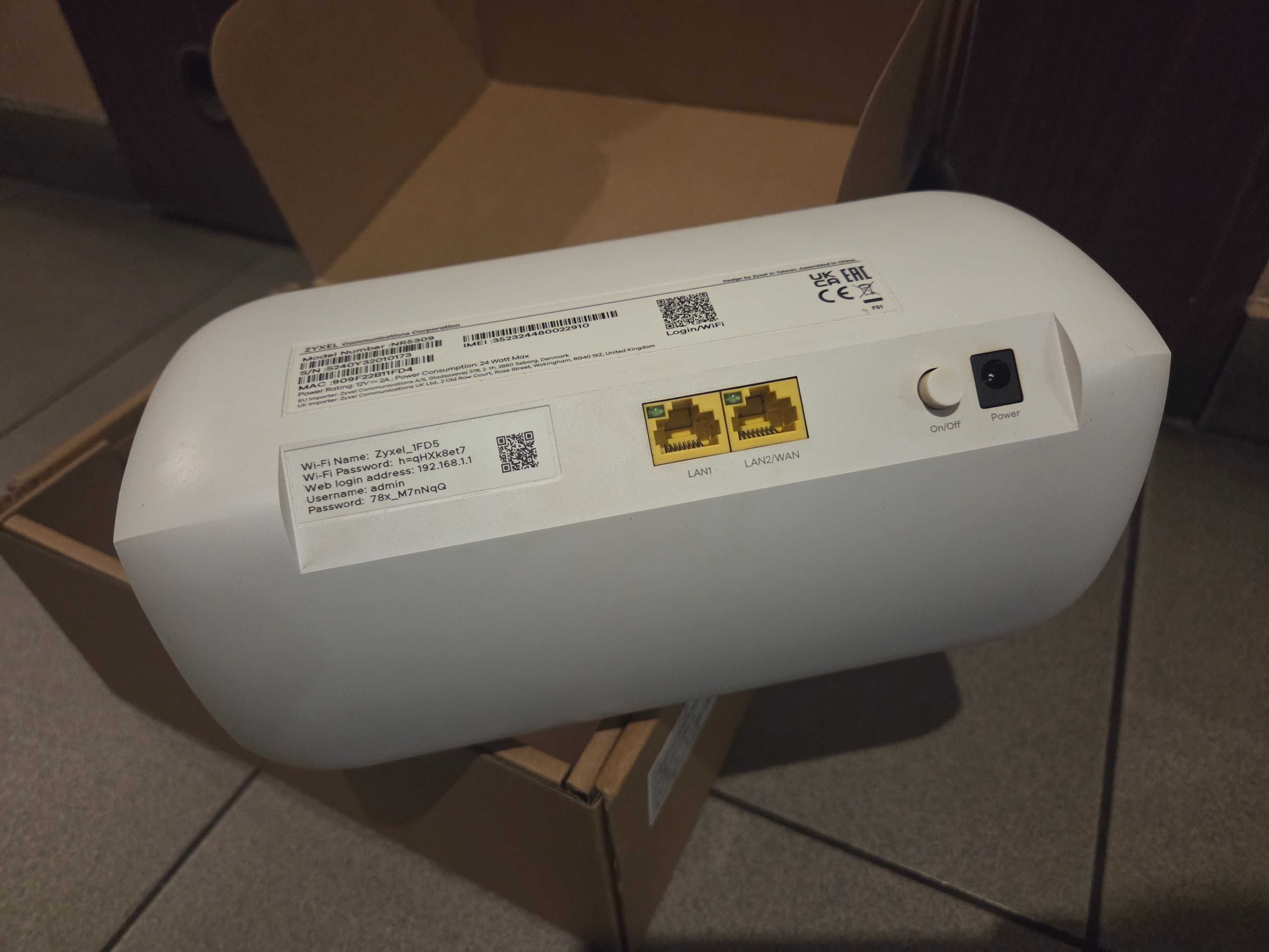 (3085/25) Router ZYXEL 5G INDOOR ROUTER NR5309 / WiFi 6 / SIM