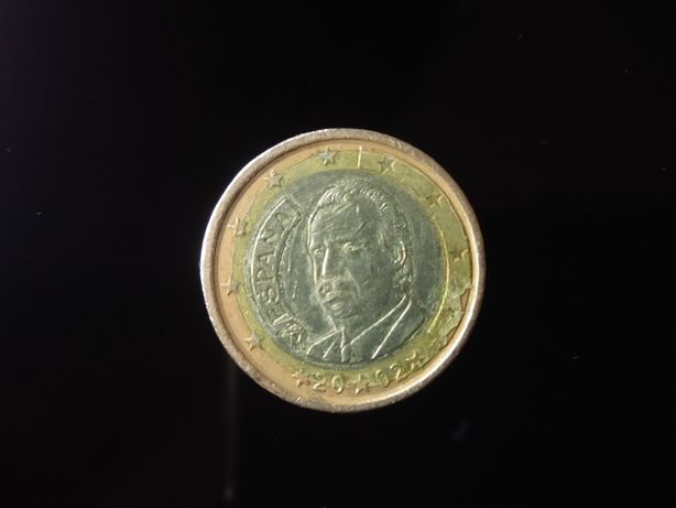 Moeda 1 Euro Espanha 2002 - Erro Cunhagem [Tri-Metálica]