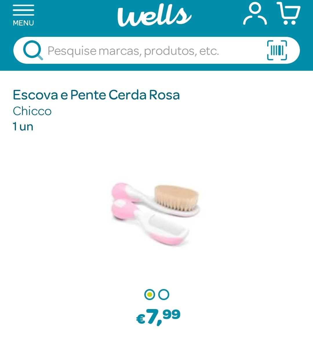 Escova e Pente Cerda Rosa Chicco
Chicco