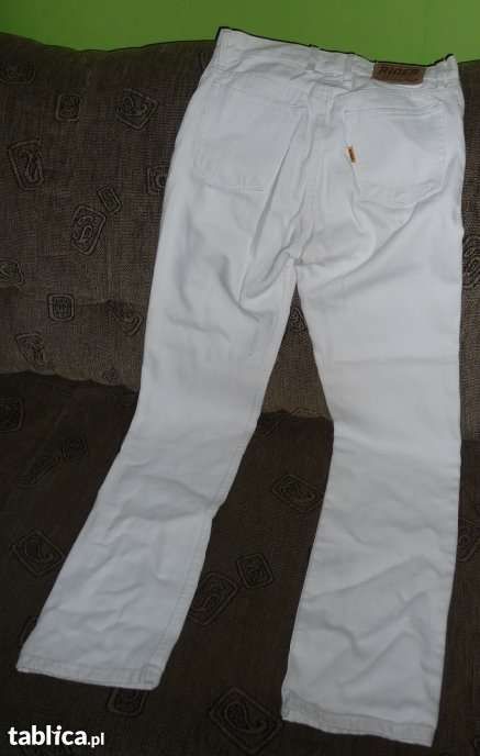 Białe dżinsy (jeansy) 100 % bawełna, rozmiar z metki: 29
