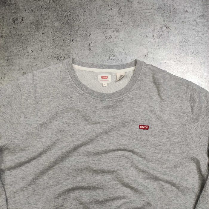 MĘSKA Bluza PREMIUM szara Małe Logo Klasyczna Bawełna Levis Strauss