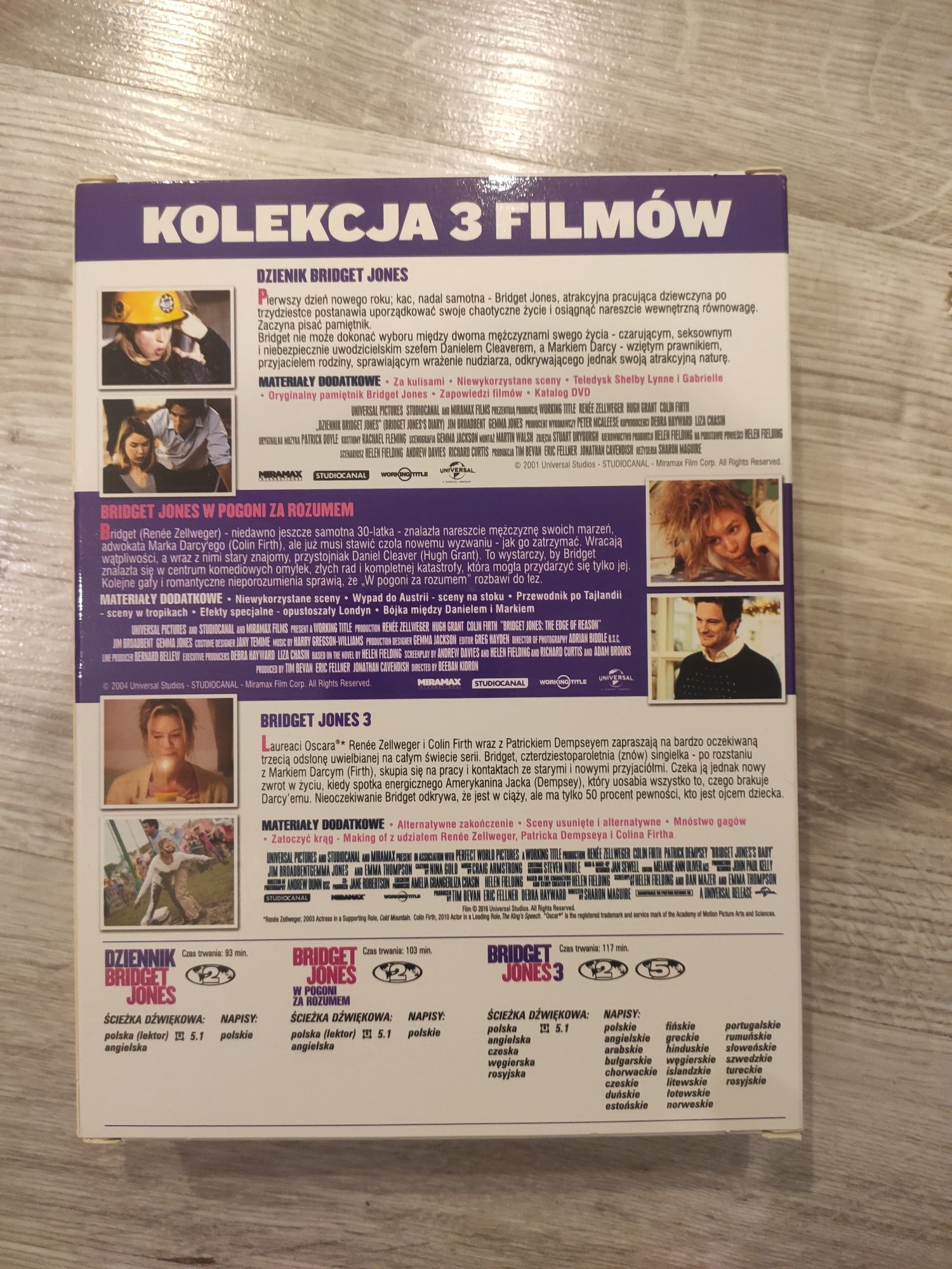 Kolekcja 3 filmów "Dziennik Bridget Jones"