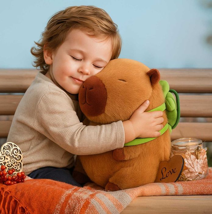 Kapibara Duża Maskotka Pluszak Z Plecakiem Borsuk Zabawka Dla Dzieci