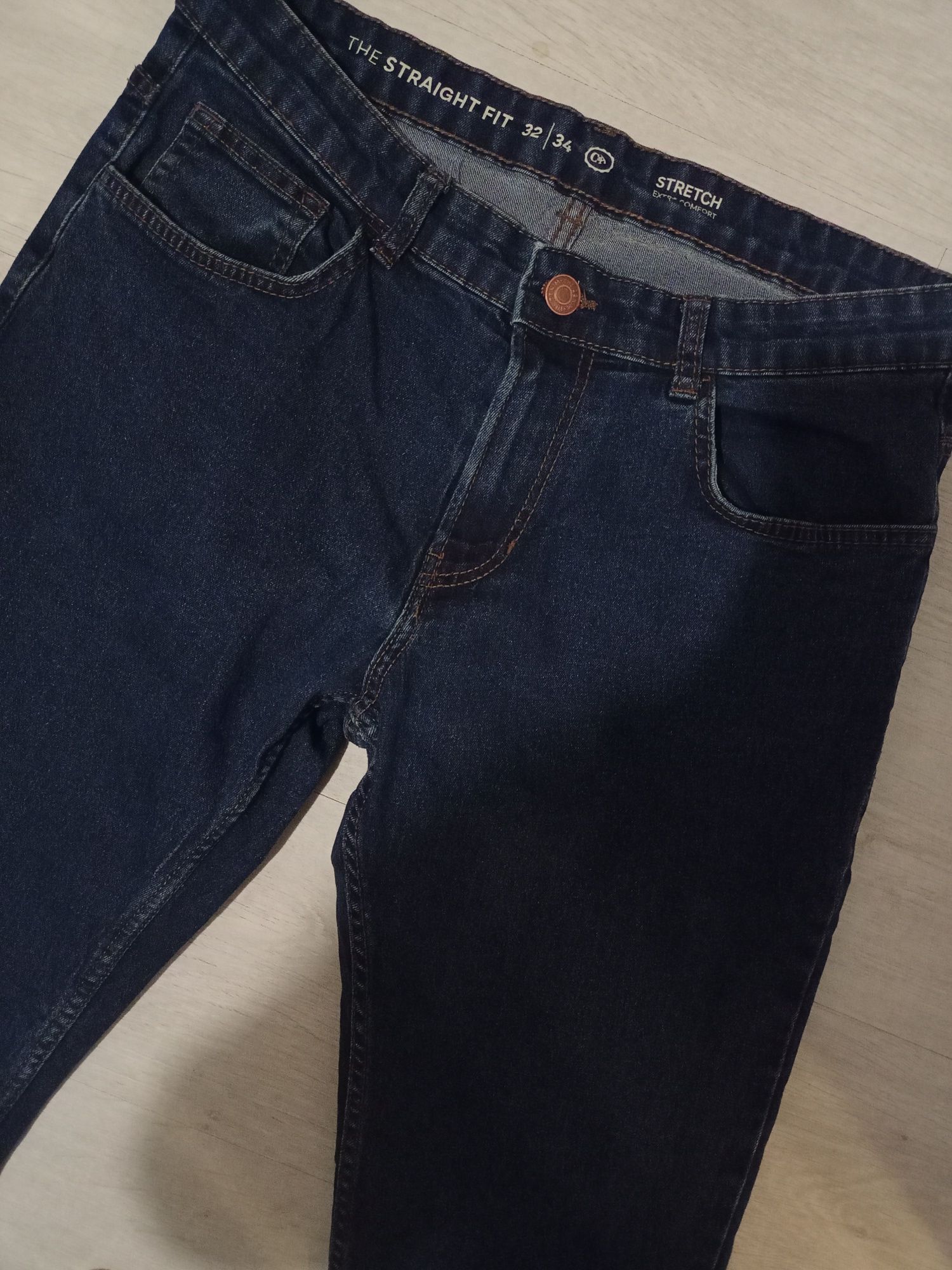 Spodnie męskie jeansy C&A straight fit L