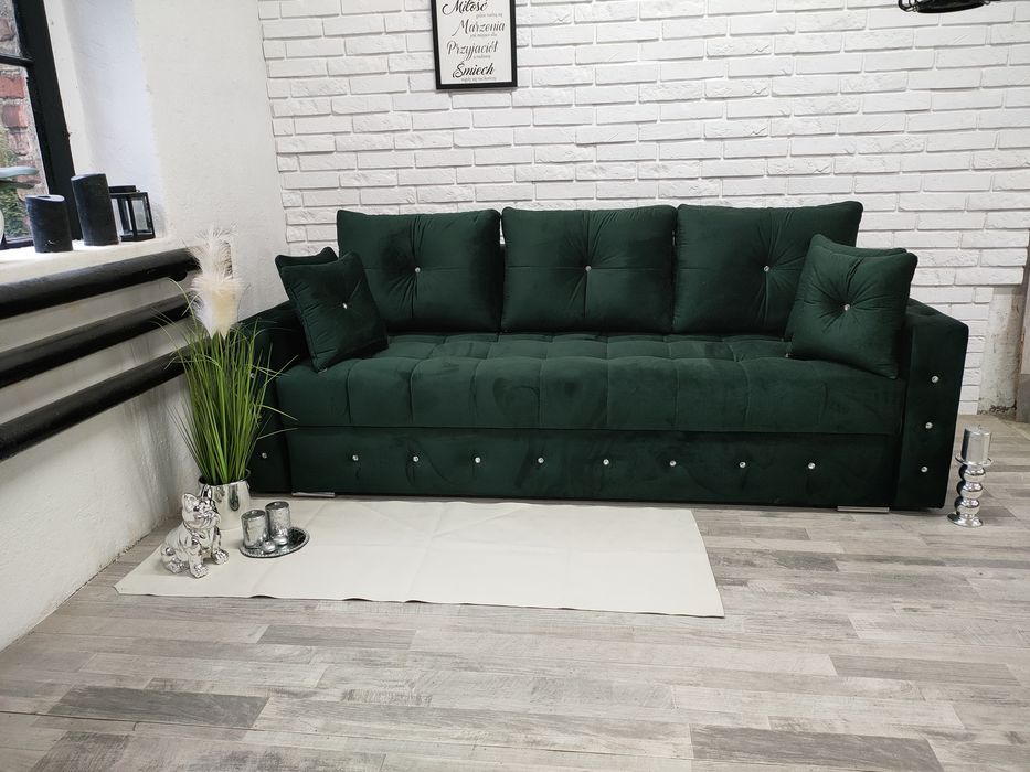 Sofa kanapa Samara Glamour sprężyny welur