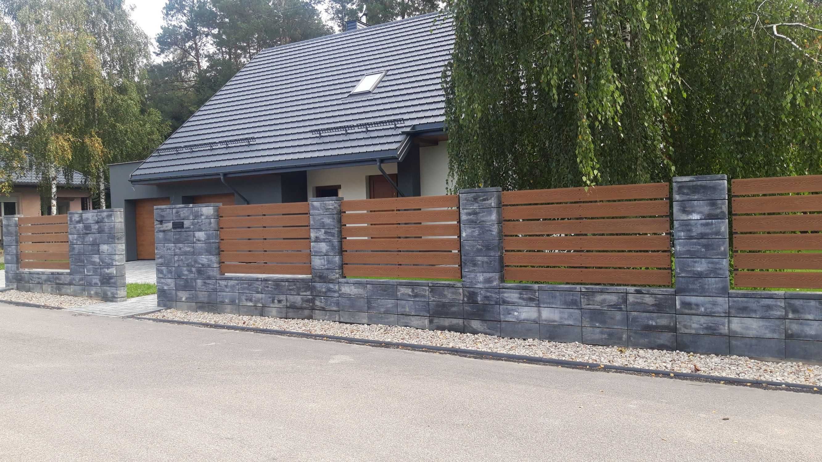 Ogrodzenia  Klinkier  Joniec  Libet Pustak łupany Bloczek betonowy