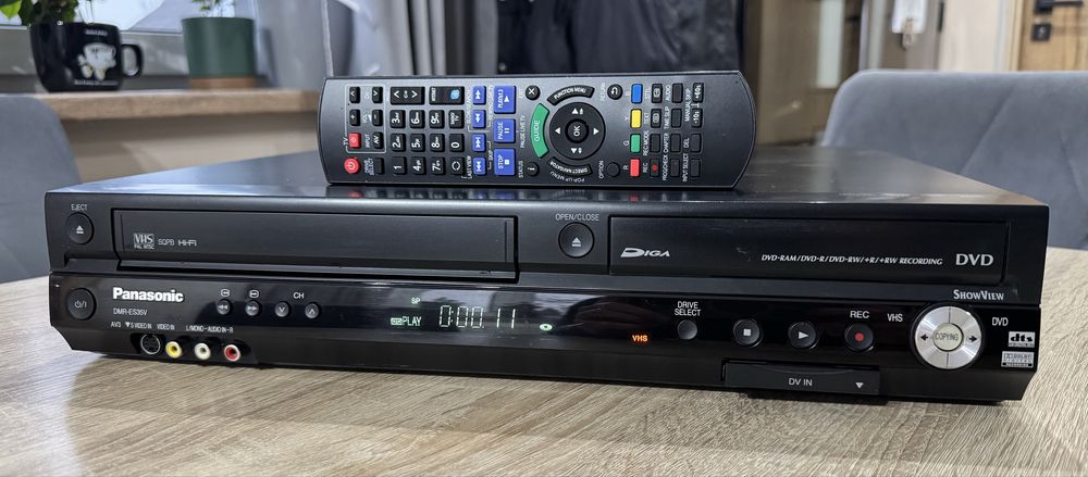 Panasonic DMR-ES35V #Nagrywarka DVD VHS #6HD #Hi-Fi Stereo #DV #Pilot