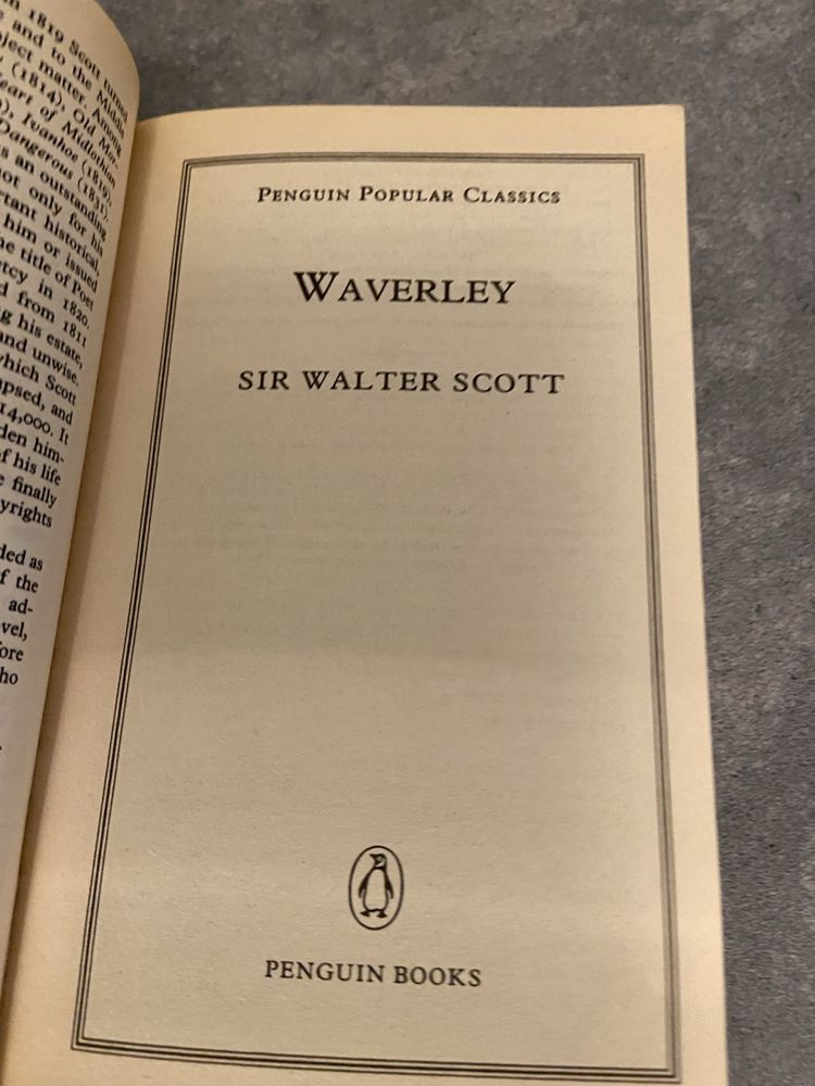 Ksiazka Waverley Sir Walter Scott