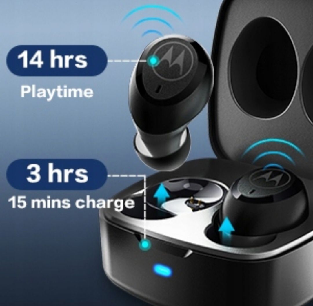 Słuchawki Bluetooth Bezprzewodowe Motorola Verve Buds SH052 czarne
