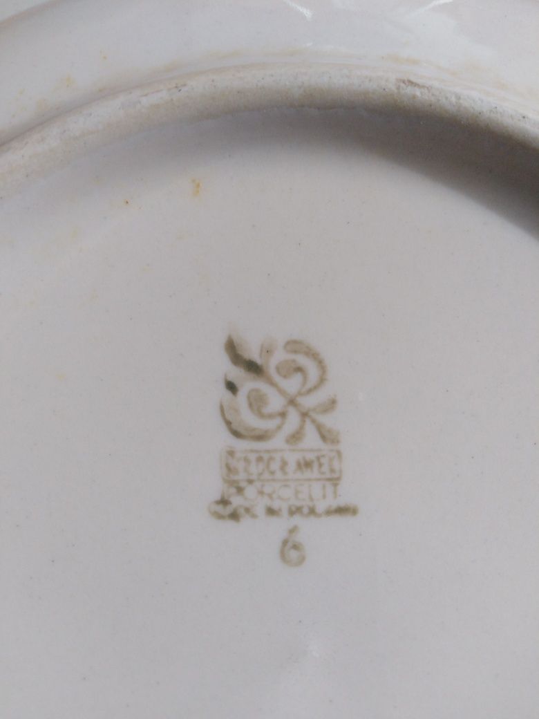 Stary talerz GS Włocławek Porcelit