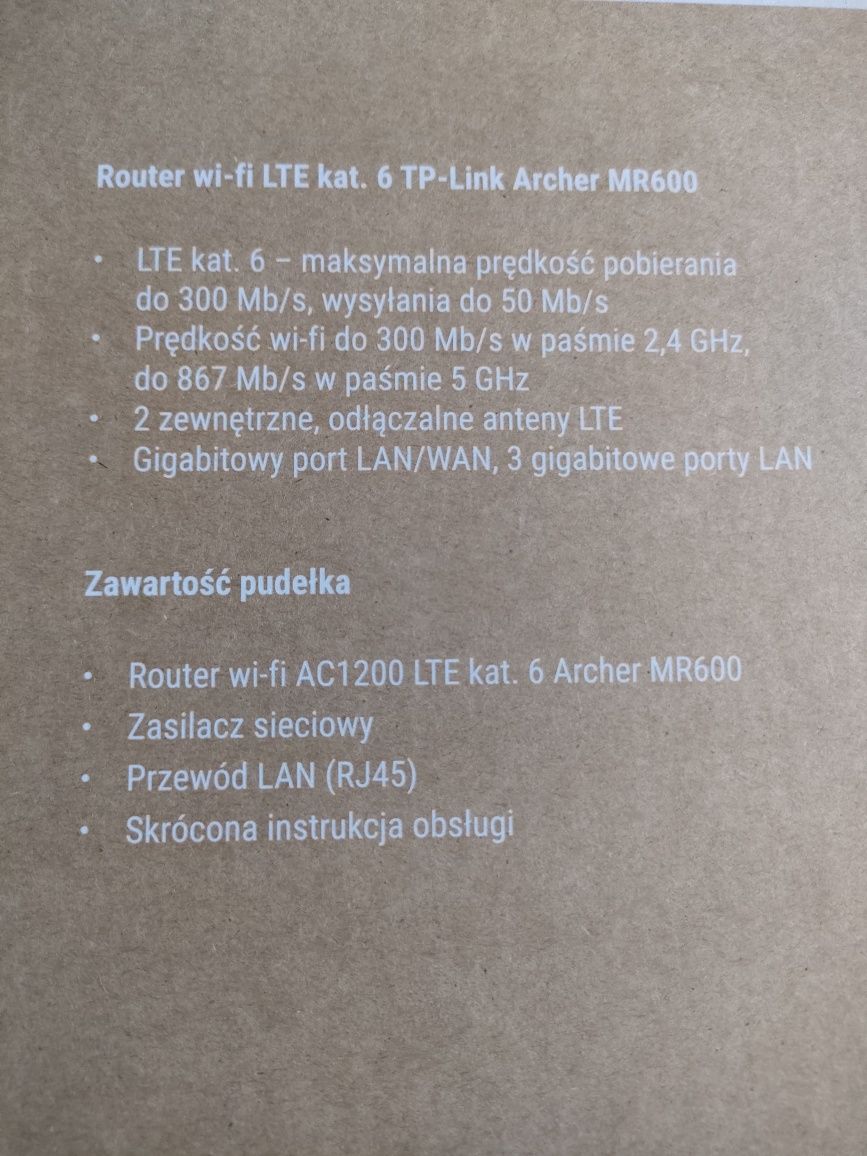 Router TP-LINK MR600