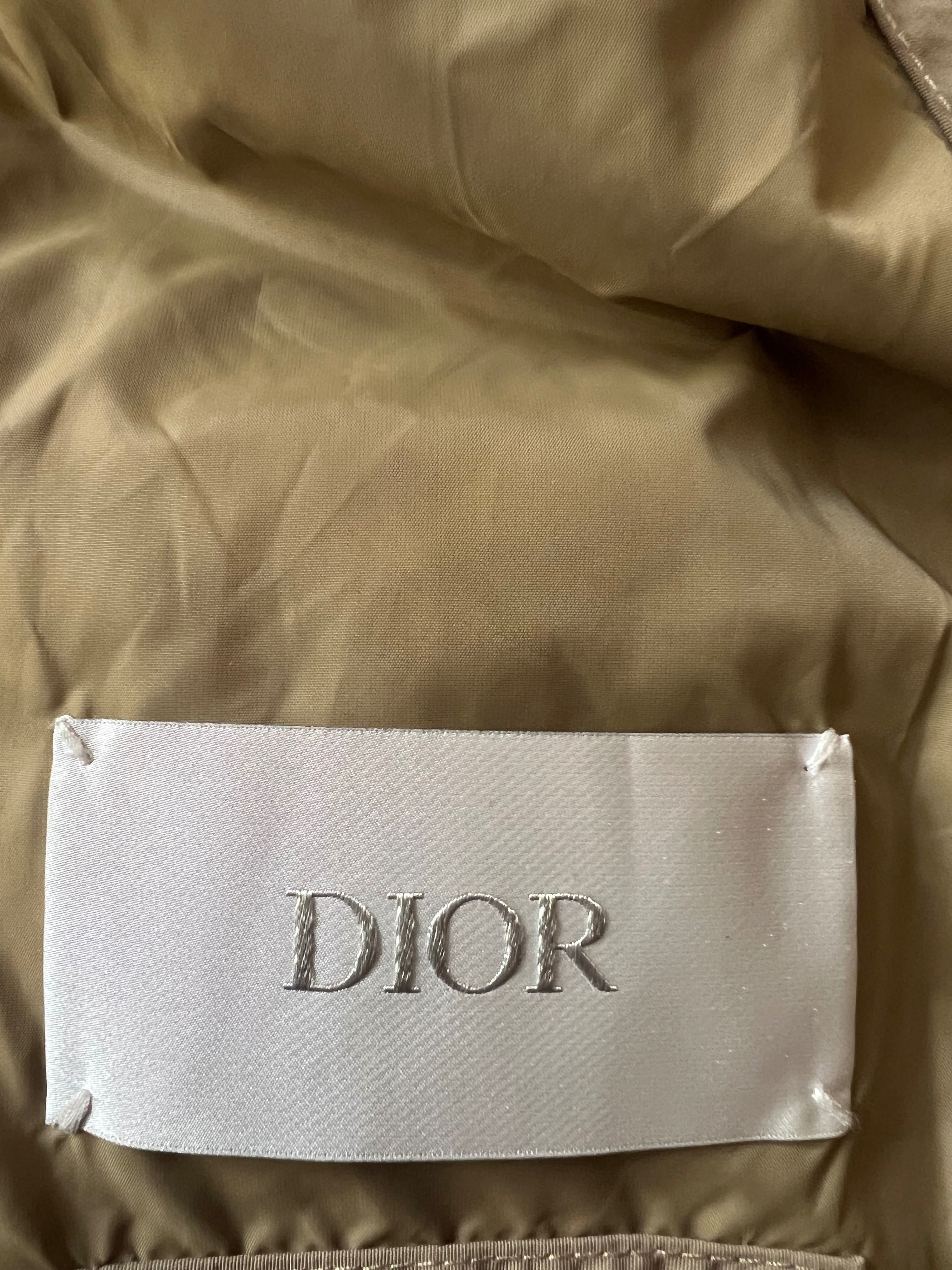 Dior x Stone Island Habotai Silk Blend Bomber Jacket