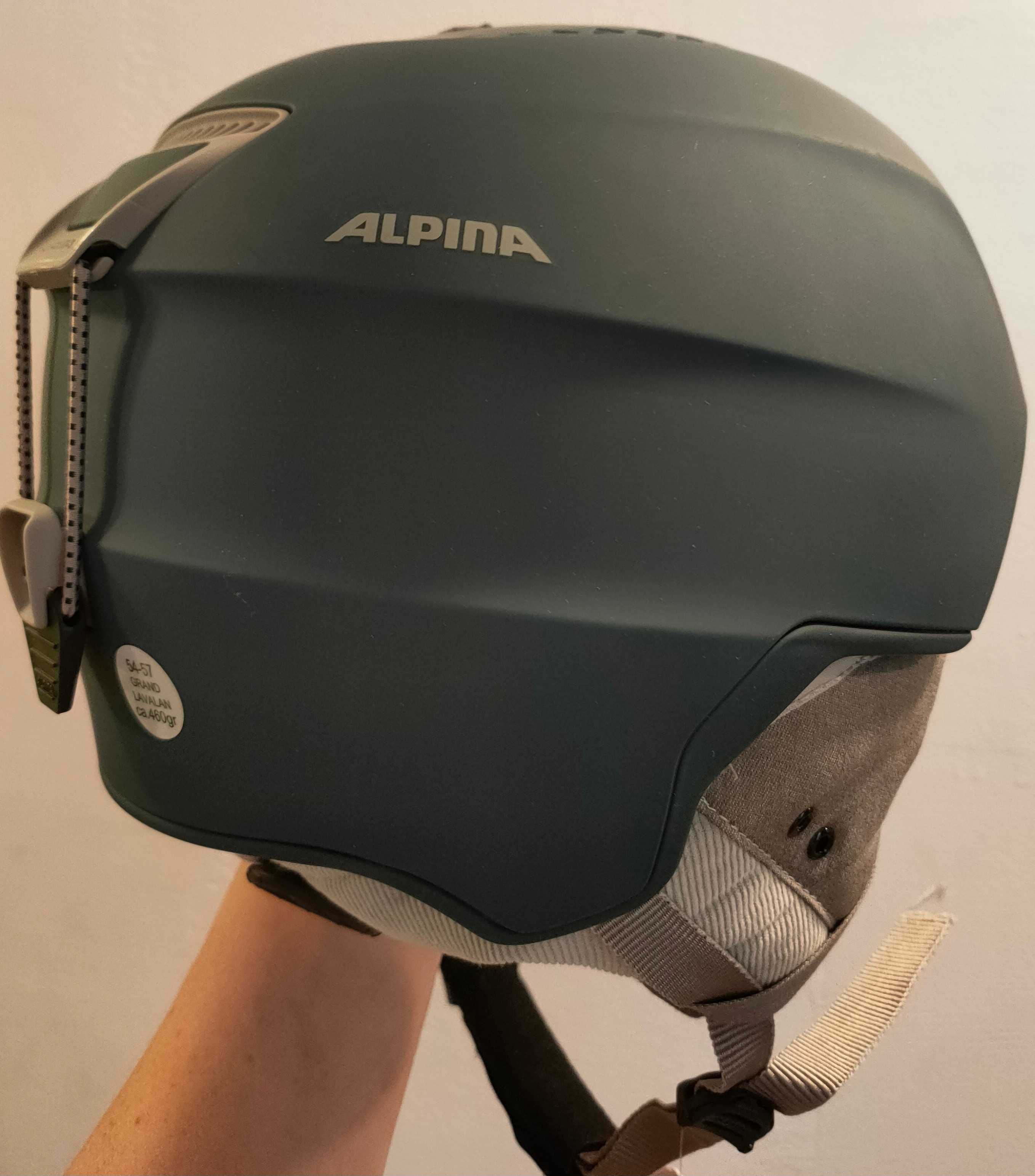 Alpina Unisex Grand Lavalan Kask narciarski, ink-grey matt, 54-57 cm