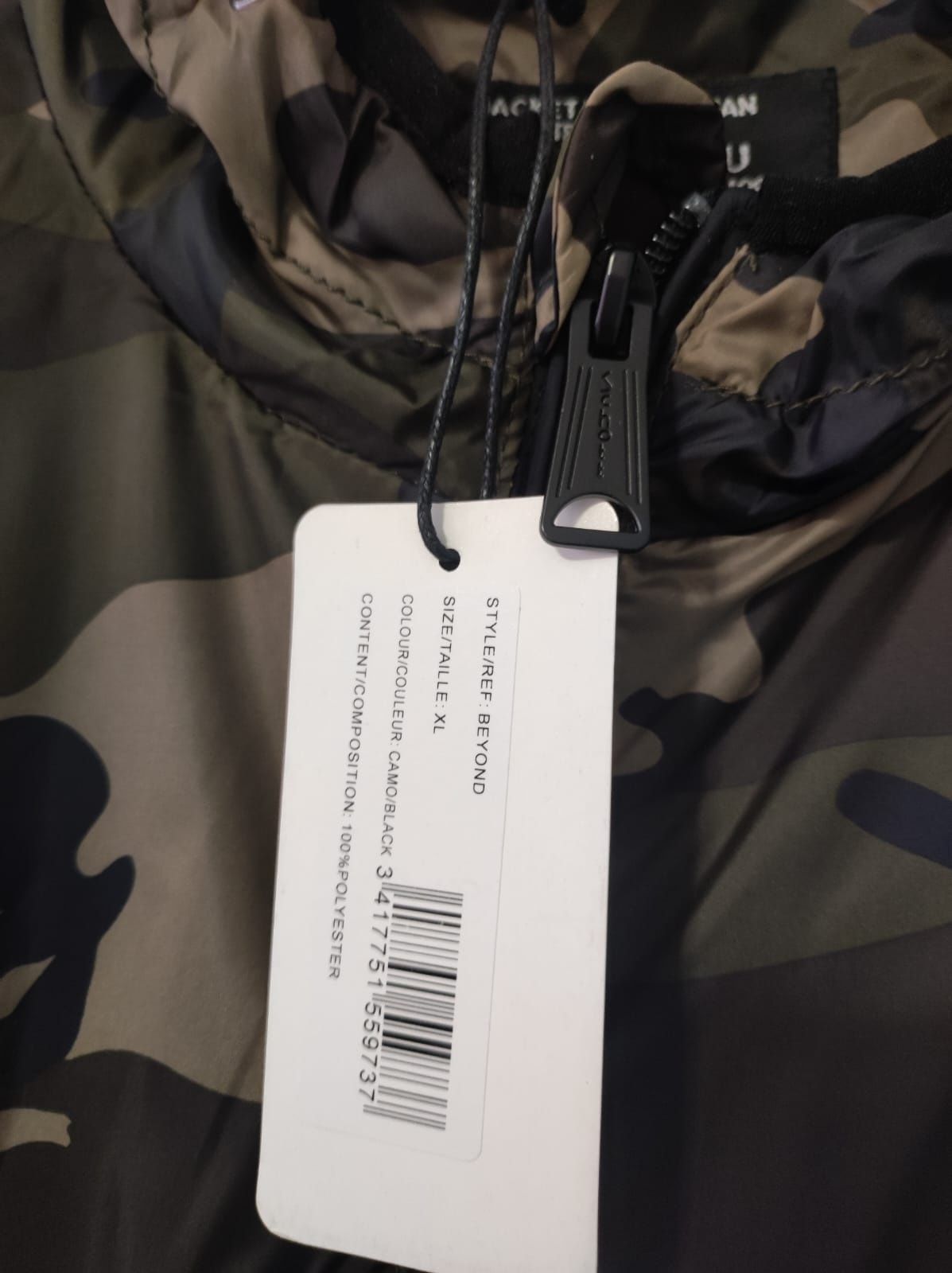 Kurtka męska wiatrówka nowa czarna moro schott XL jesienna przejściowa
