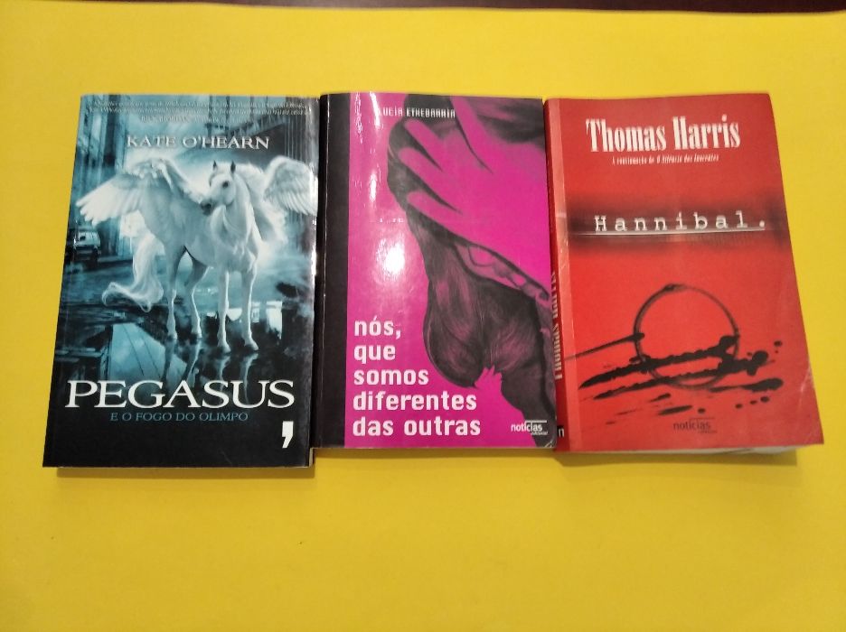 Vários Livros:Hannibal; Pegasus e o fogo do olimpo; Filha sangue, etc