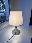 IKEA lampa stołowa LAMPAN lampka nocna ciemnoszary/biały E14 STOŁOWA