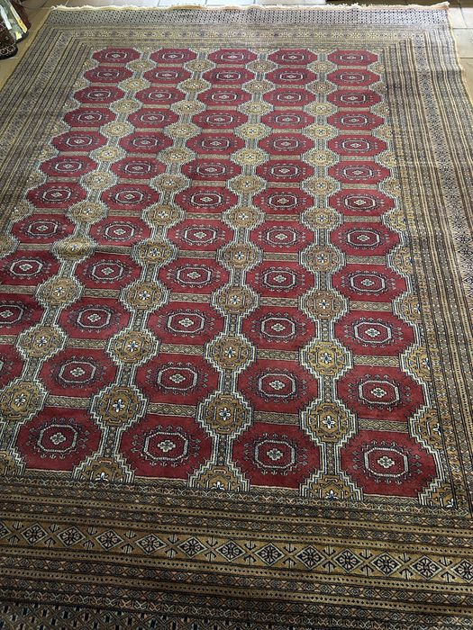 Tapete bukhara, original em pura lã feito à mao, lavado, 345x250