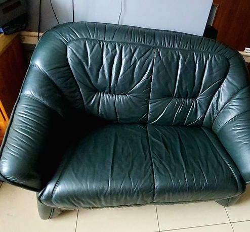 Sprzedam komplet ze skóry naturalnej sofa plus fotel