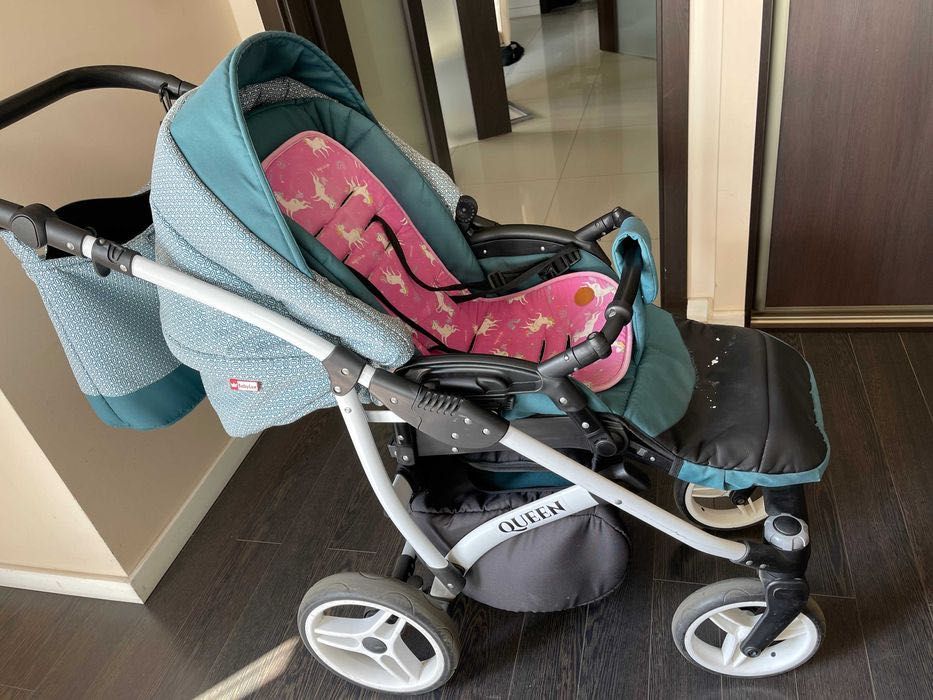 Wózek 4w1 QUEEN BabyLux, gratis zabawki,krzesełko,łóżeczko dziecięce.