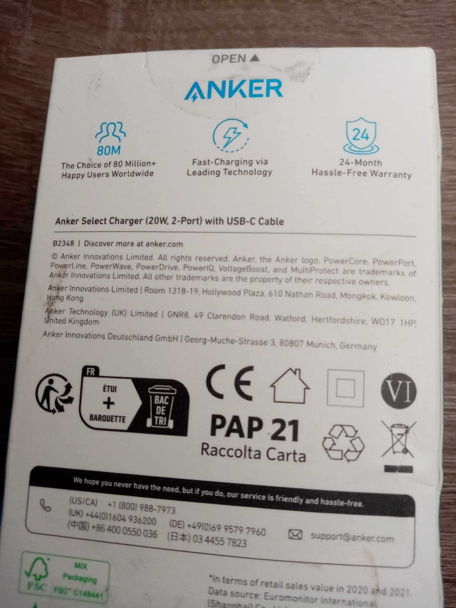 Anker Ładowarka USB C 20 W