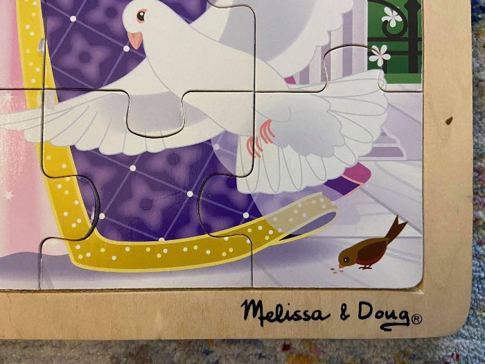 Melissa & Doug. Księżniczka. Drewniane puzzle. 24 el.