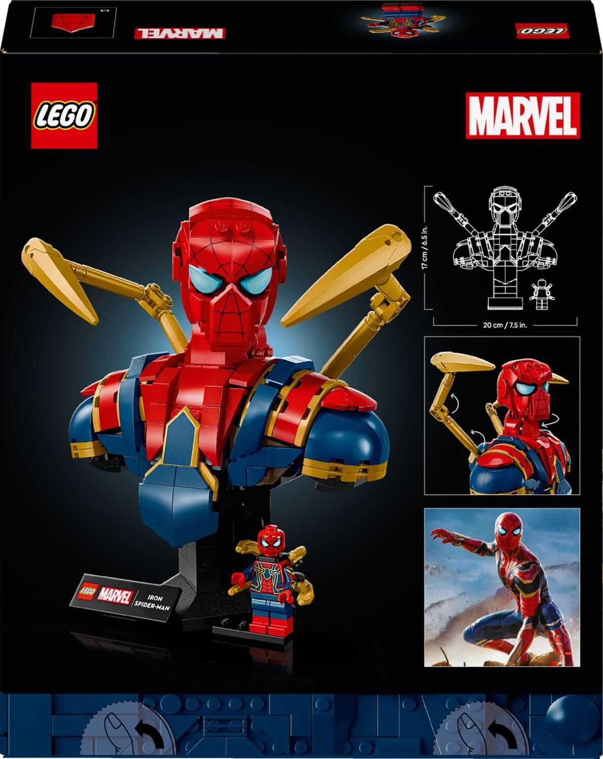 Конструктор LEGO Super Heroes 76326 Погруддя Залізної Людини-Павука