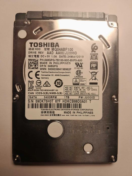 Dysk 2,5'' 1TB Toshiba HDD
