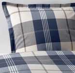 Ikea Kustruta Komplet Pościeli Niebieski W Kratkę - 100% bawełna