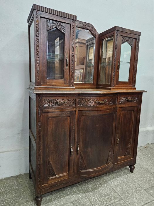 Francuski kredens z przeszkloną witrynką /