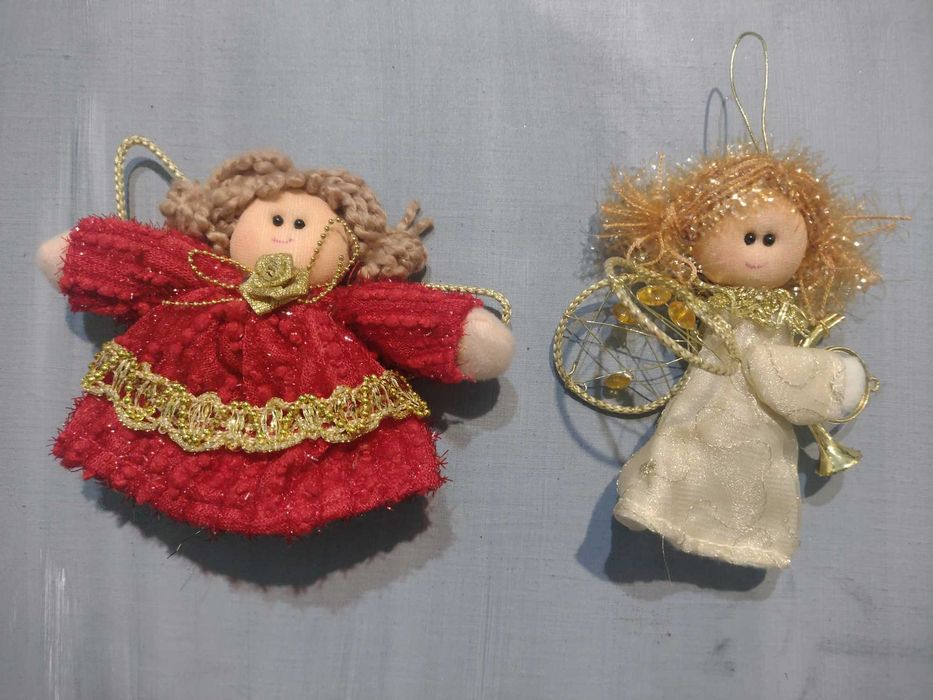 Ozdoba choinkowa, zawieszka anioł 2 szt.