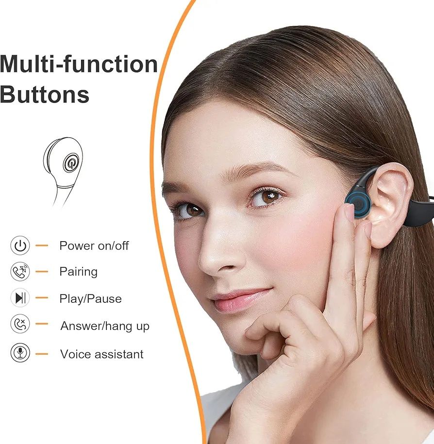 Słuchawki MONODEAL z przewodnictwem kostnym i mikrofonem Bluetooth 5.3