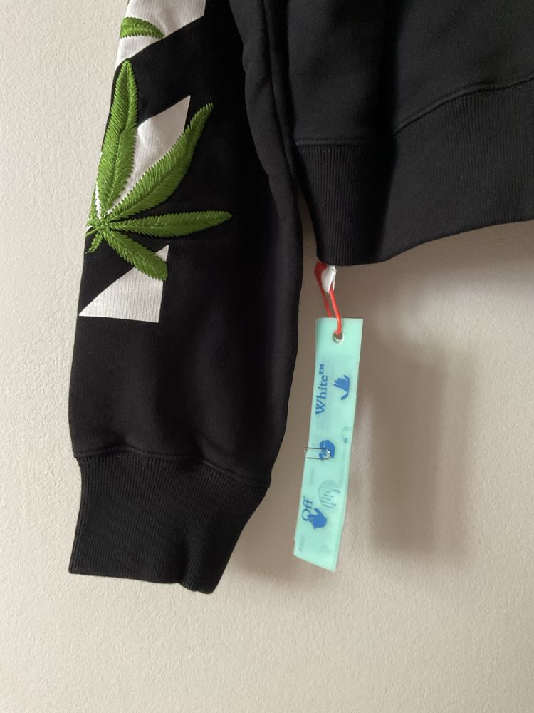 Bluzy Off White weed arrows hoodie