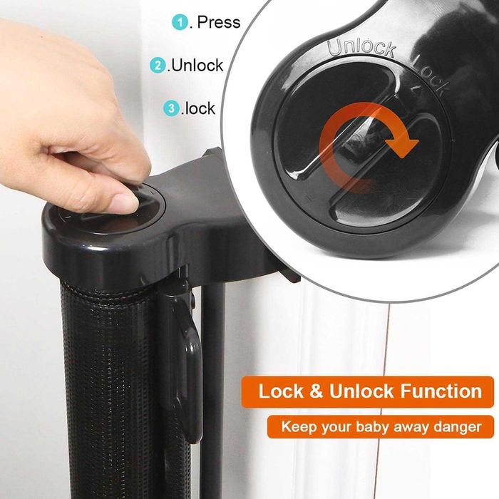 Barreira de proteção para escadas, extensível, para bebés e animais