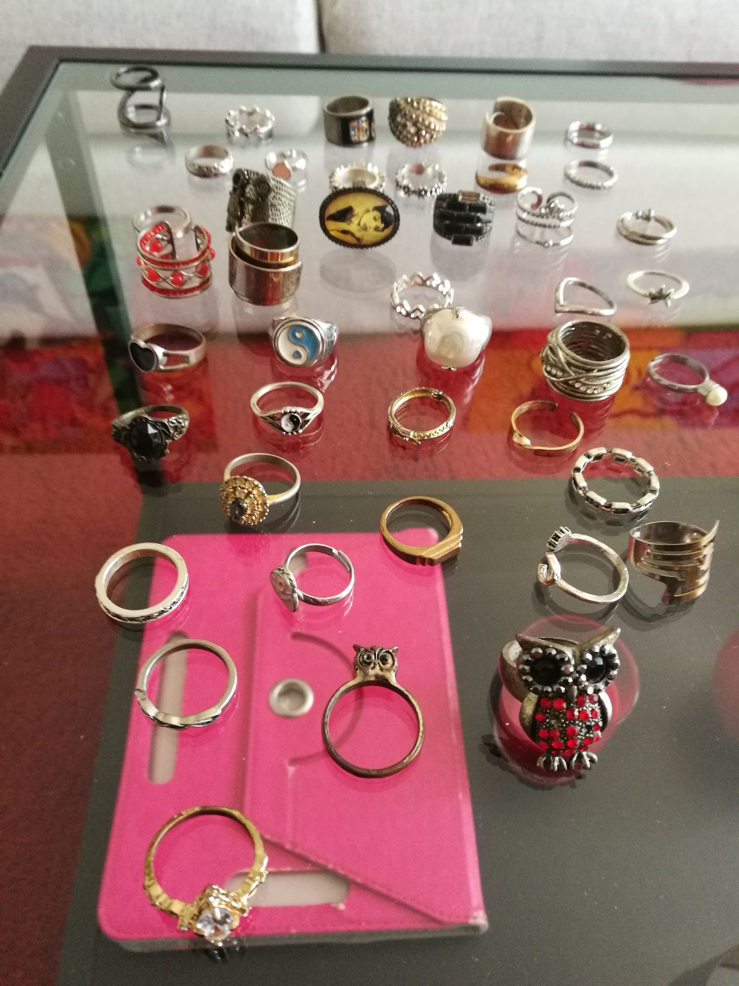 Conjunto de anéis bijuterias vintage