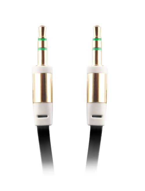 Kabel Audio Stereo Mini Jack 3,5 mm kolor: czarny długość: 1m