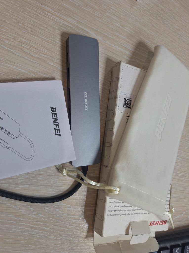 Многофункциональный многопортовый usb-адаптер benfei usb type-c hub us