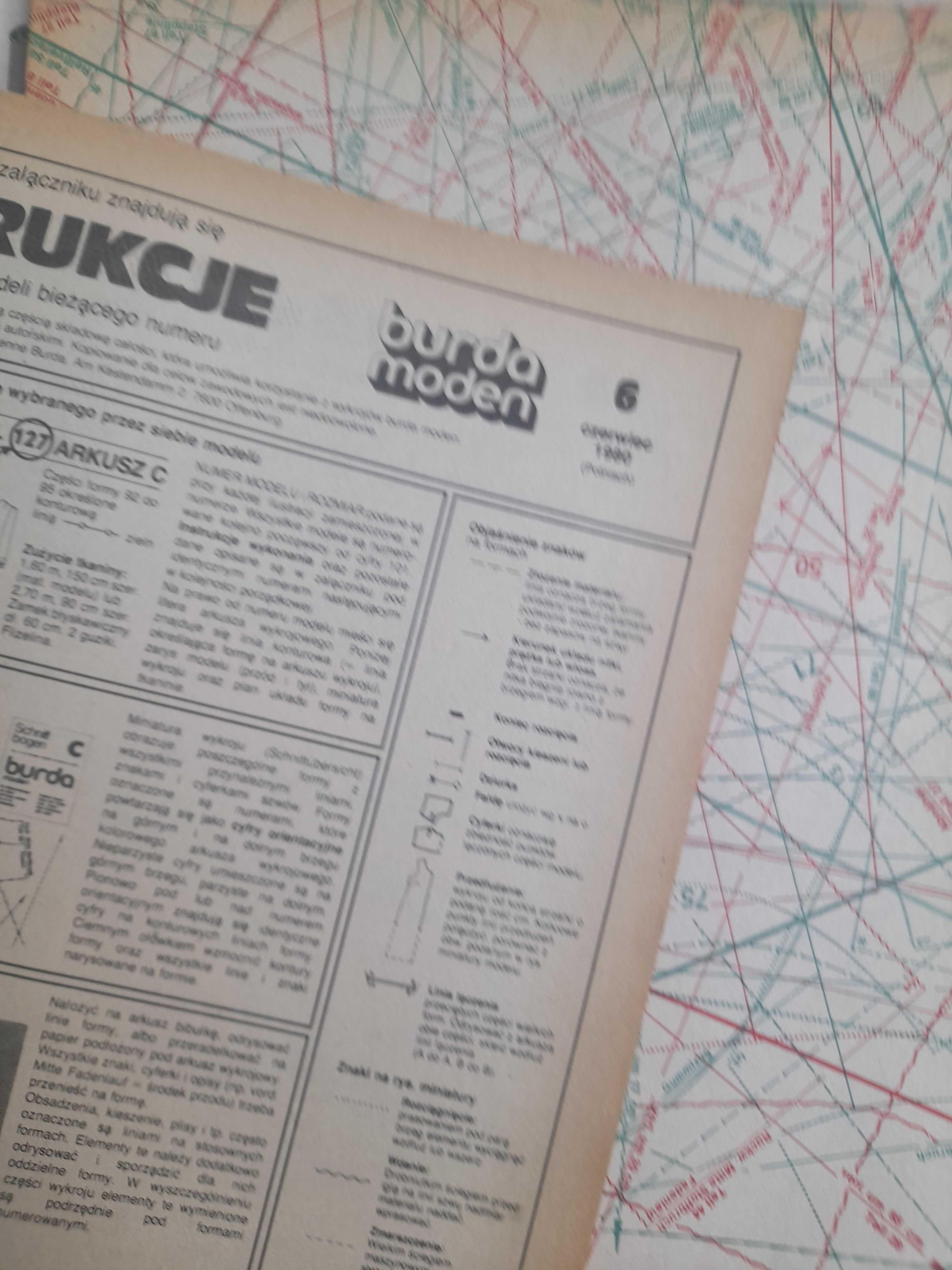 BURDA Moden + polskie instrukcje rok 1980
