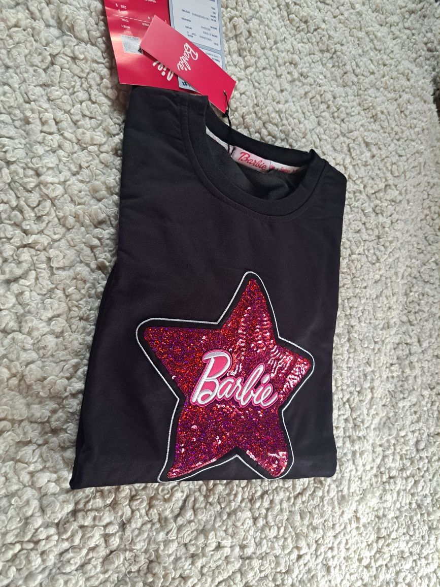 Nowa bluza damska Barbie cekiny gwiazda bawełna s m prezent święta
