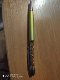 Ручка с янтарной россыпью и стилусом