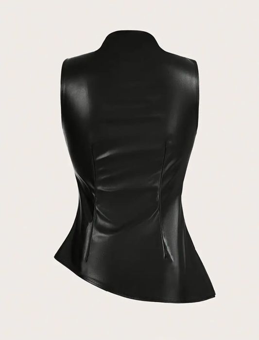 Шкіряний топ S розмір