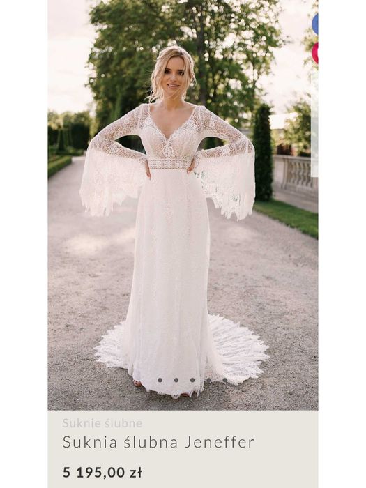 Suknia ślubna dama couture jennefer r.S XS francuska koronka