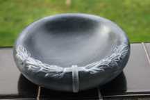 Misa ceramiczna na cmentarz ciemnoszara średnica 23 cm