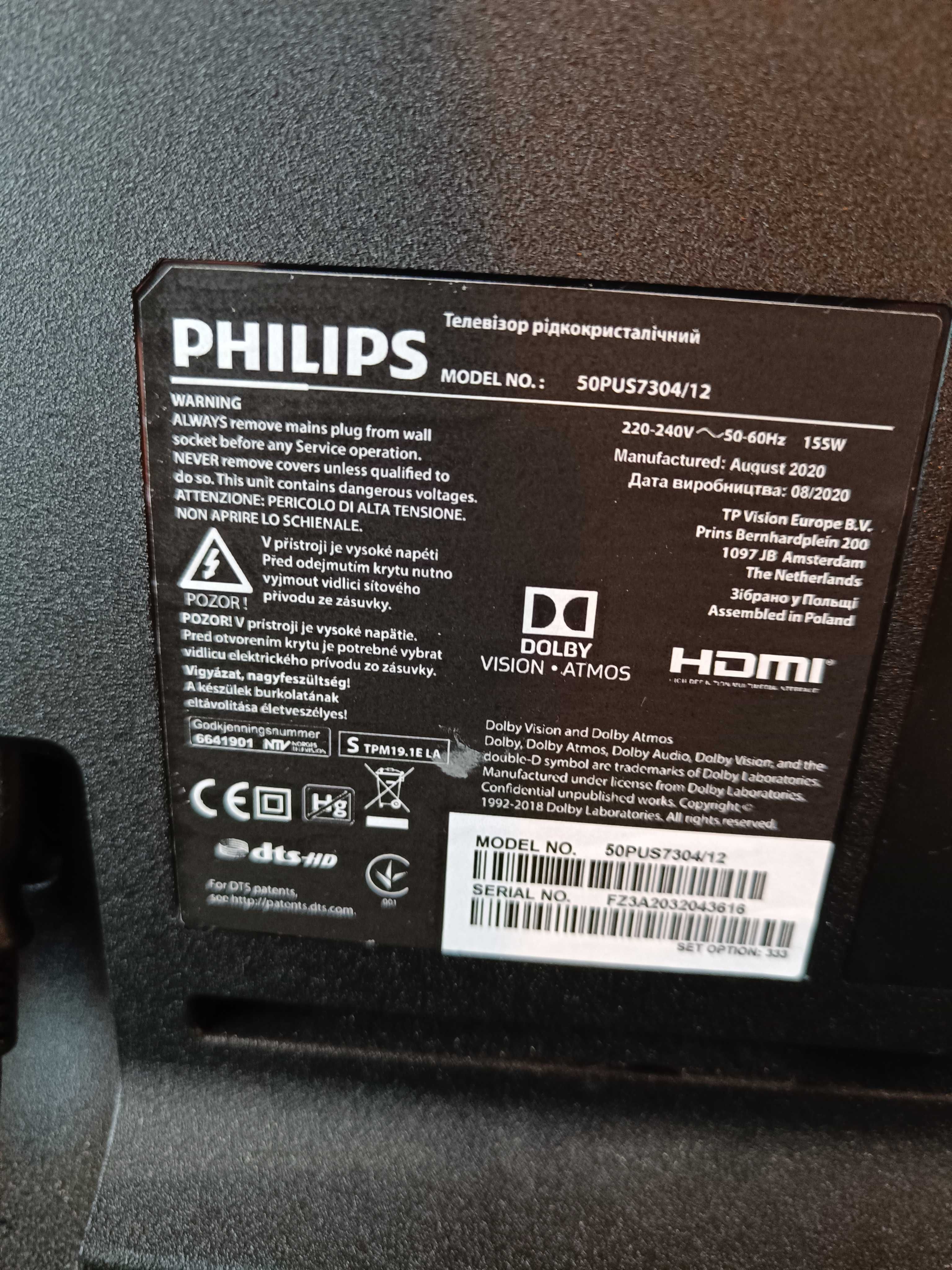 Telewizor Philips 50 cali 4k Smart