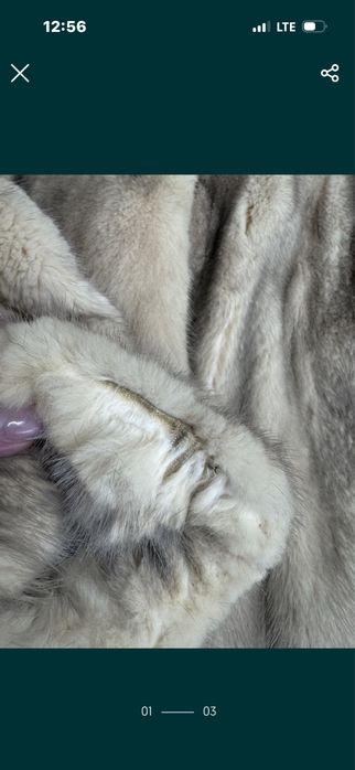 Норкова шуба натуральна не фарбована