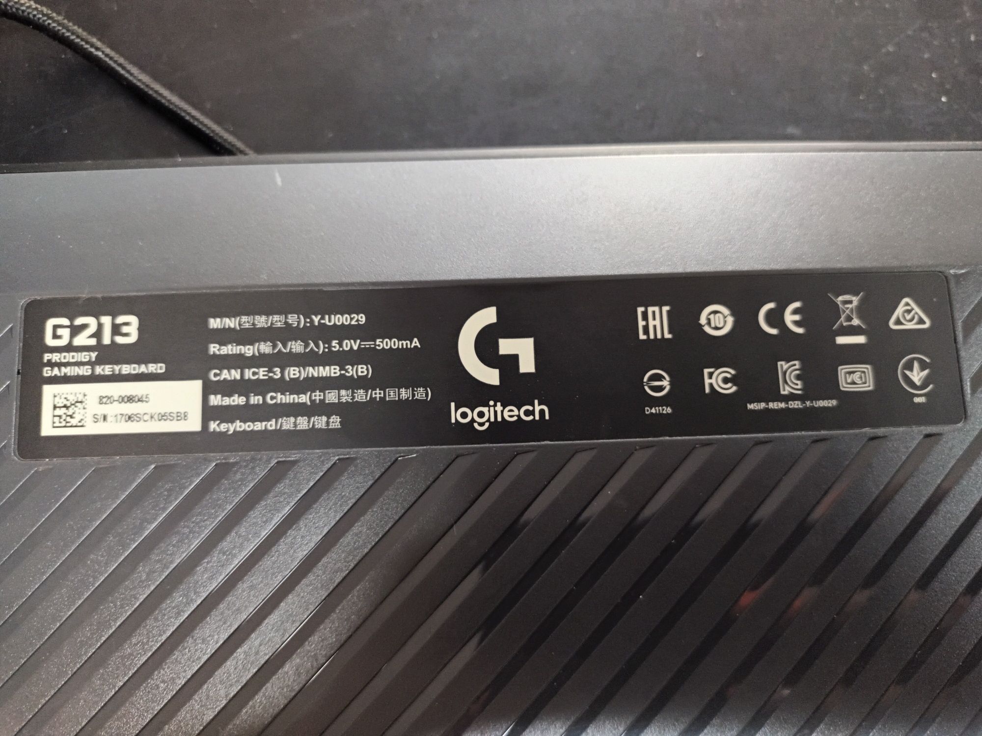 Klawiatura Logitech G213 Y-U0029