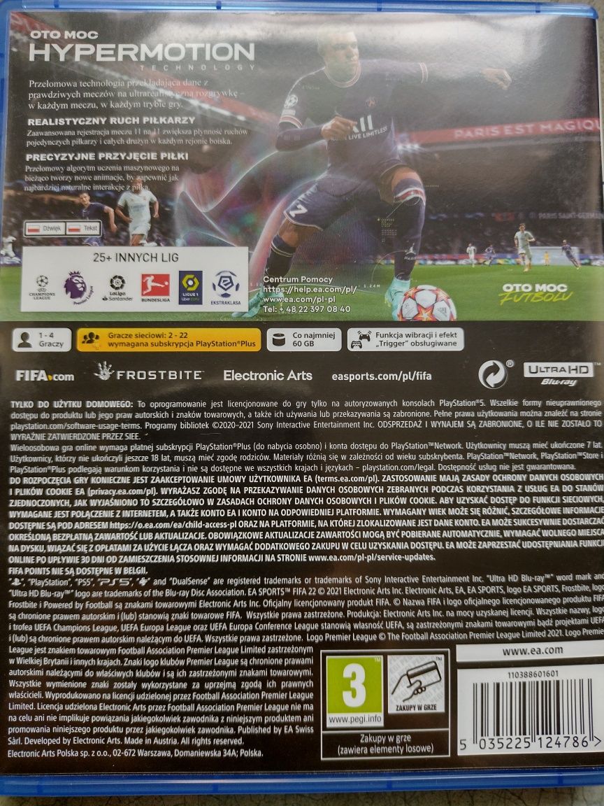 FIFA 22 PL PS5 wersja polska PlayStation 5