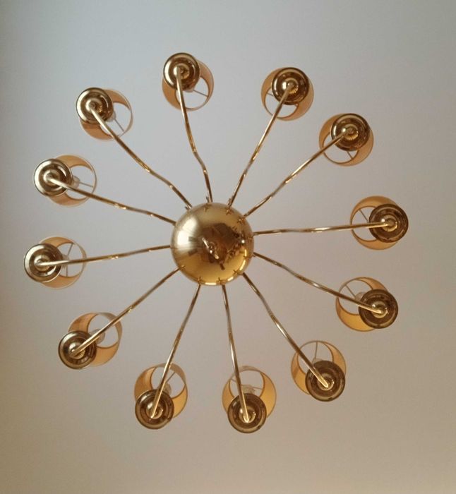 Candeeiro de tecto de Metal 12 Velas