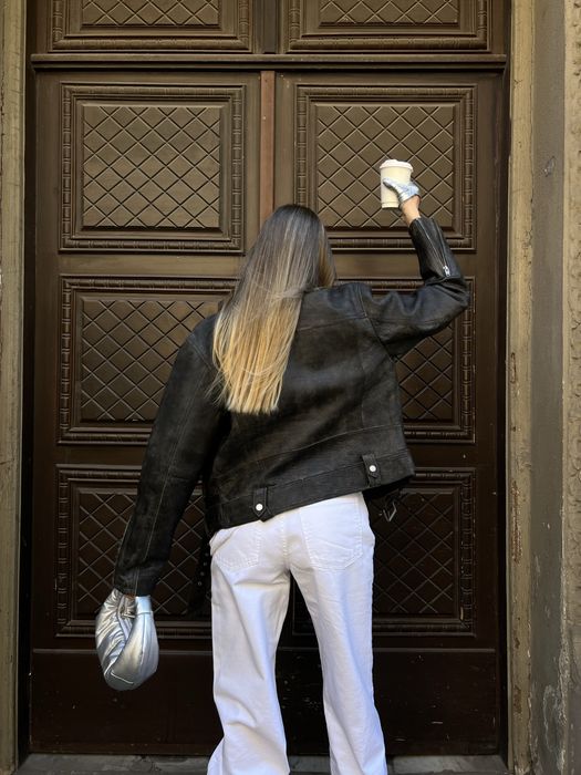 Шкіряна вінтажна куртка з натуральноі шкіри