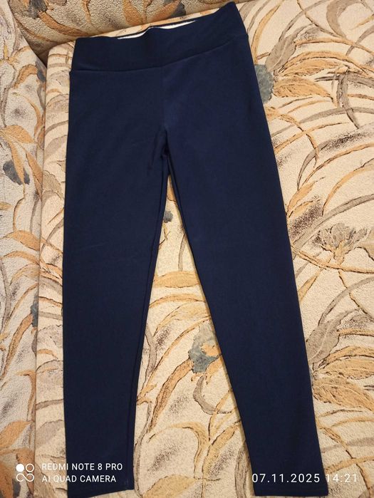 Жіночі зимові легінси на флісі р. XXL темно-синього кольору